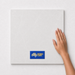 Off-White TM1 600x600 tile with hand scale and National Floors card