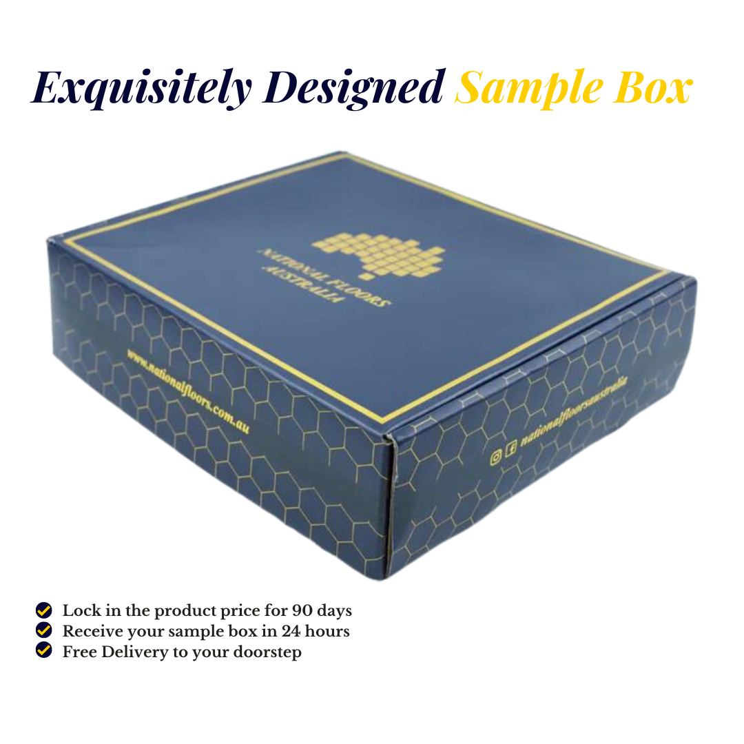 100% Water proof Hybrid Flooring Sample pack 8.5mm Dark - National Floors