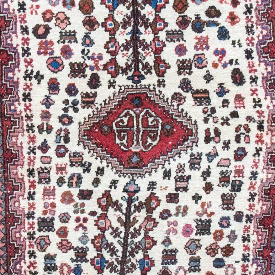 Abadeh Handmade Rug — 65 × 140 cm (Label 105) — close-up of the actual photographed pattern and weave.