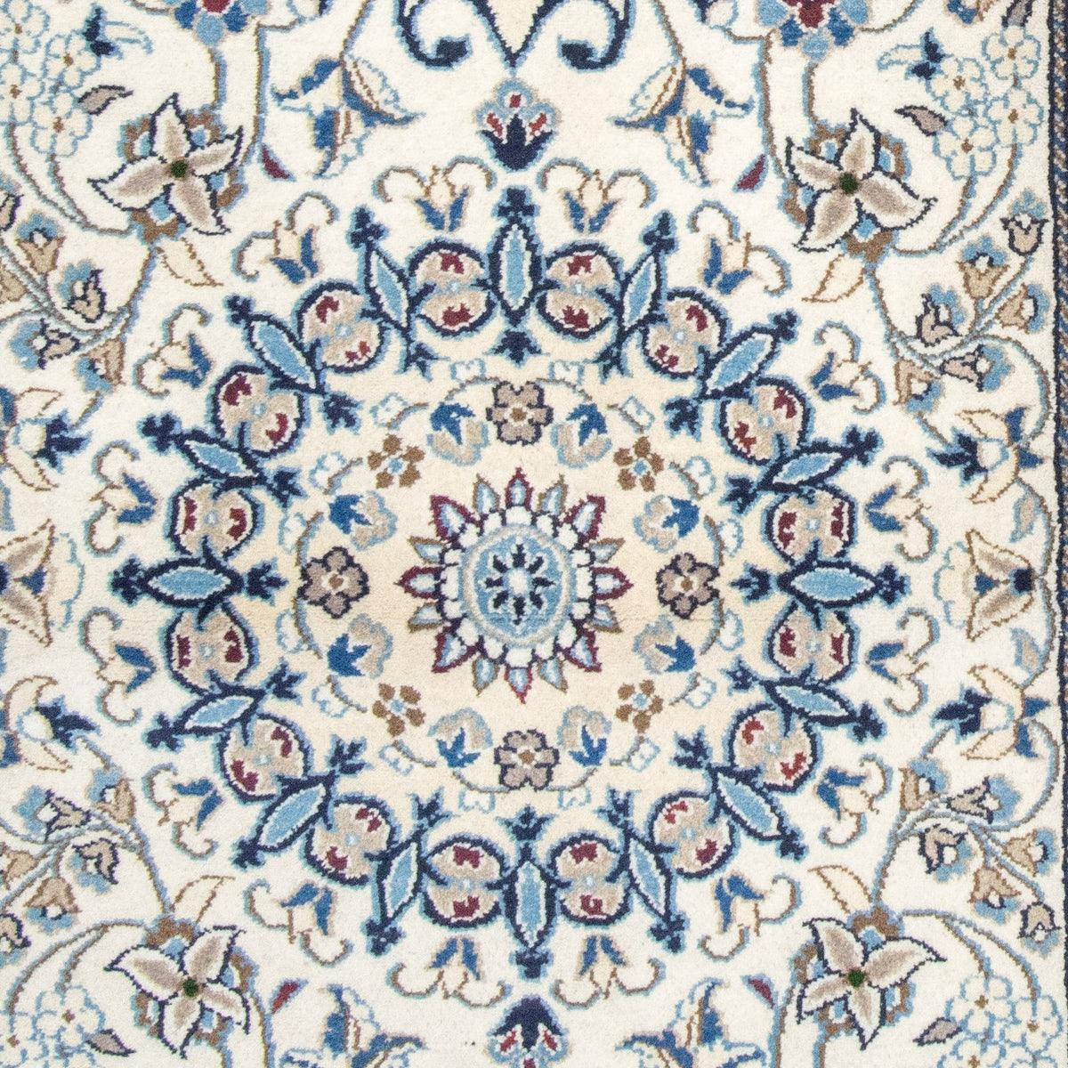 Nain Handmade Rug — 89 × 132 cm (Label 206) — close-up of the actual photographed pattern and weave.