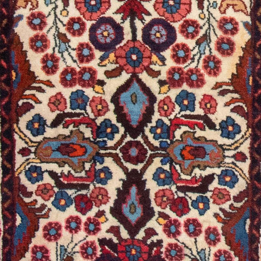 Hamadan Handmade Runner — 75 × 295 cm (Label 240) — close-up of the actual photographed pattern and weave.