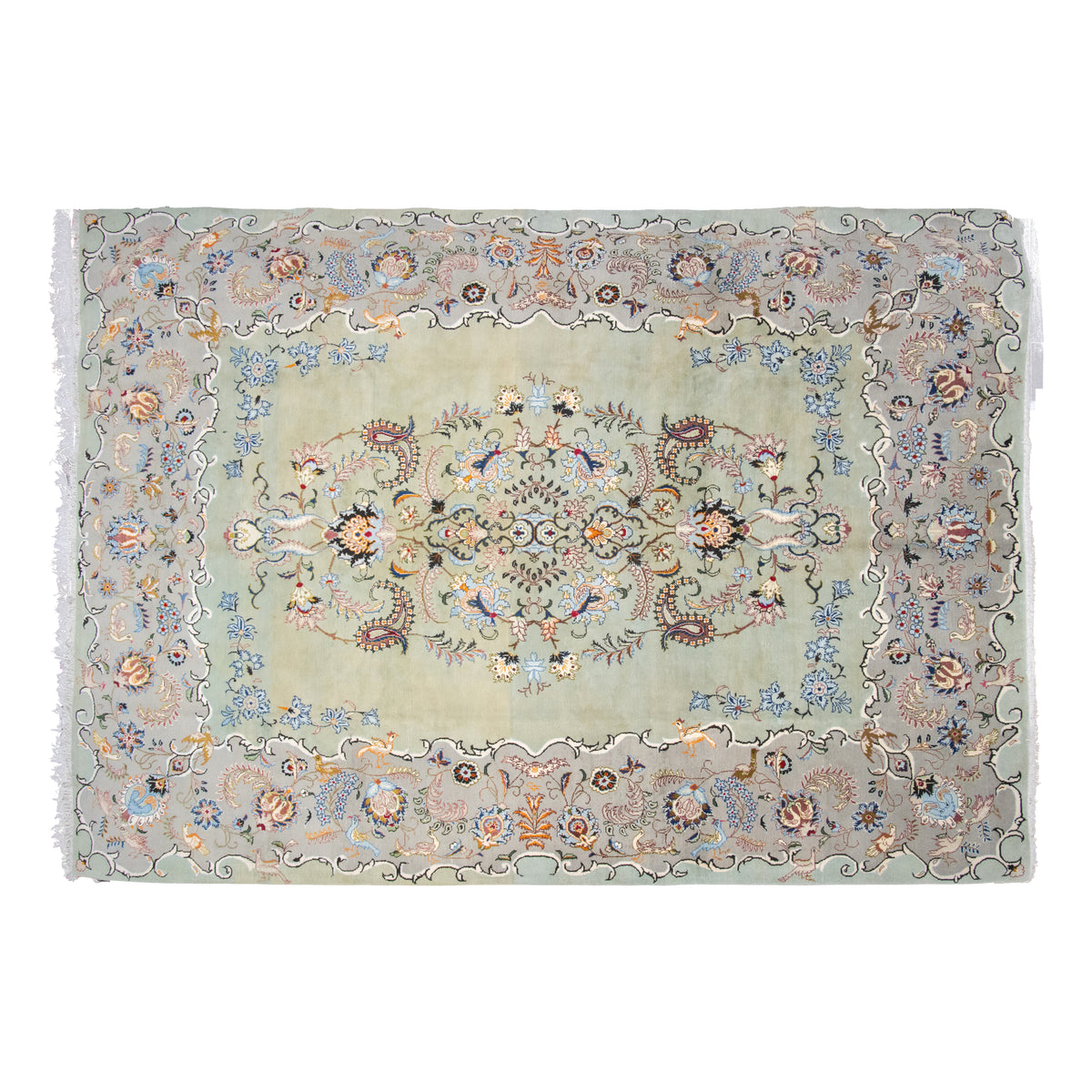 Kashan handmade rug, label 333, 300 × 400 cm, on white background. Photo DSC00333.