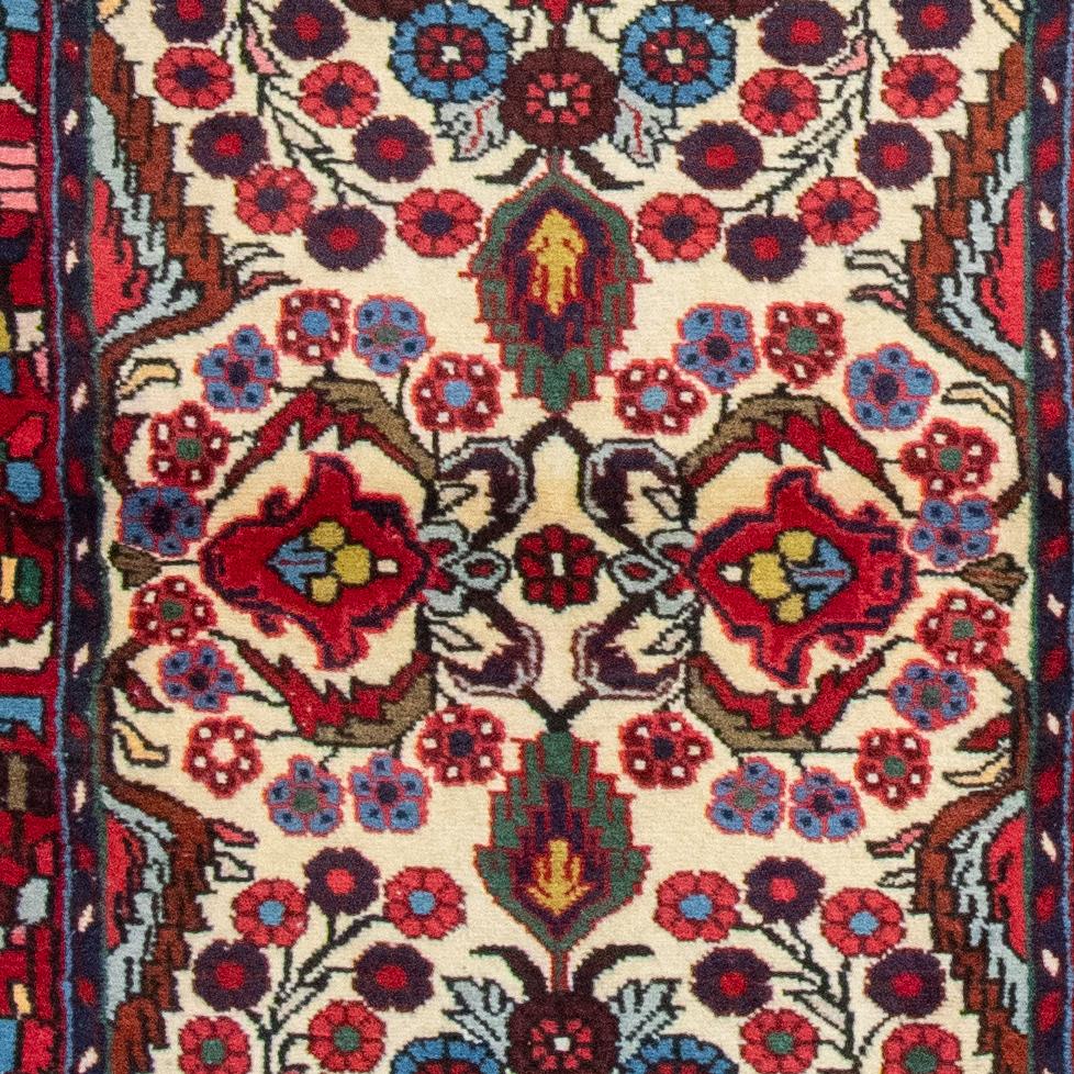 Hamadan Handmade Runner — 75 × 290 cm (Label 380) — close-up of the actual photographed pattern and weave.