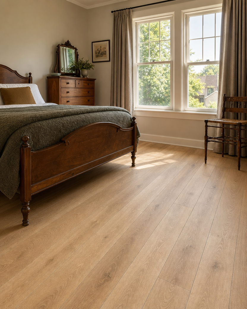 Almond 9mm Hybrid Flooring (HAT17)