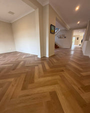 Wheat Herringbone 9mm Hybrid Flooring (HC22)