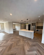 Wheat Herringbone 9mm Hybrid Flooring (HC22)