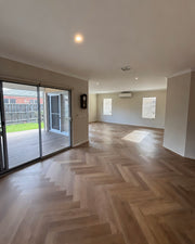 Wheat Herringbone 9mm Hybrid Flooring (HC22)
