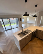 Wheat Herringbone 9mm Hybrid Flooring (HC22)