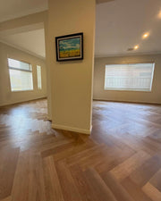 Wheat Herringbone 9mm Hybrid Flooring (HC22)