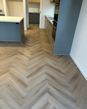 Porcelain Herringbone 9mm Hybrid Flooring (HC23)