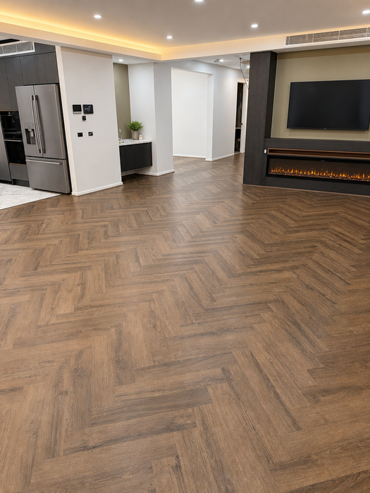Imperial Herringbone 9mm Hybrid Flooring (HC24)