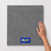 Thunder Grey TM66 600x600 tile with hand scale and National Floors card