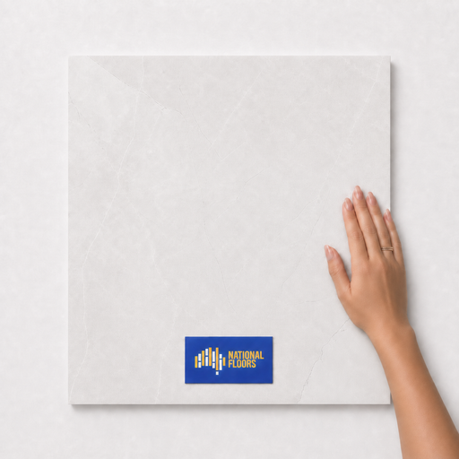 Alpine Crest 9.5mm Tiles Flooring (TK21) - hand scale and National Floors card