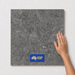 Charred Grey Tiles Flooring (TM62) - hand scale and National Floors card
