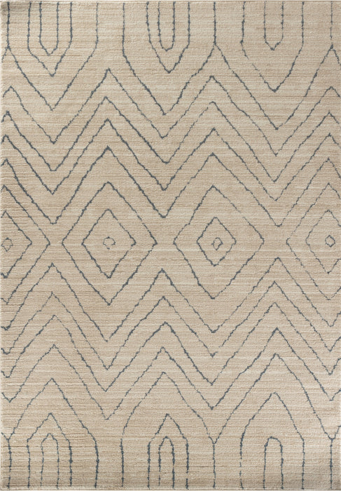 Cozy Blue Beige Rug