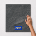 Dark Carbon  Tiles Flooring (TM75) - hand scale and National Floors card