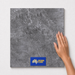 Deep Steel Tiles Flooring (TM43) - hand scale and National Floors card