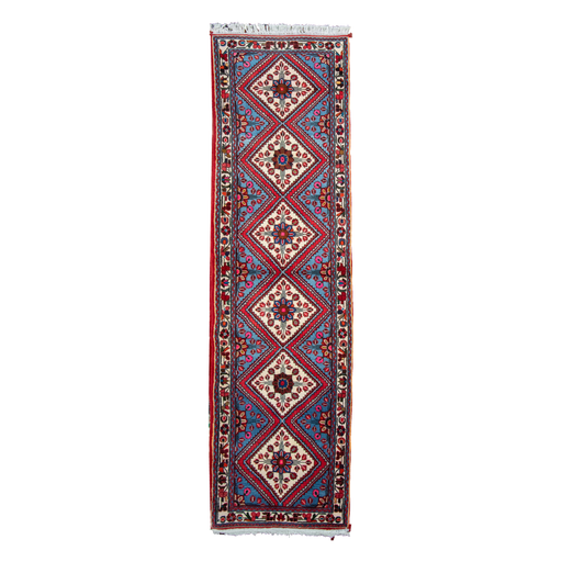 Ardabill Handmade Runner — 80 × 280 cm (Label 580) — complete rug, all edges visible.
