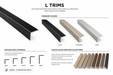 L Trim standard colours, profile thicknesses and custom colour trim guide