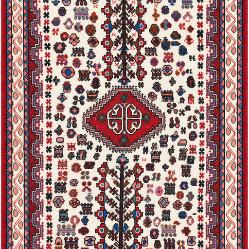 Abadeh Handmade Rug — 65 × 140 cm (Label 105) — close crop from its refreshed studio visualisation.