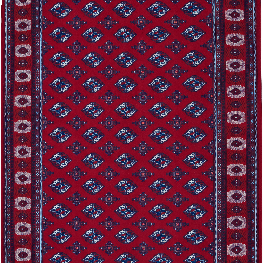 Turkoman Handmade Rug — 280 × 383 cm (Label 17) — close crop from its refreshed studio visualisation.