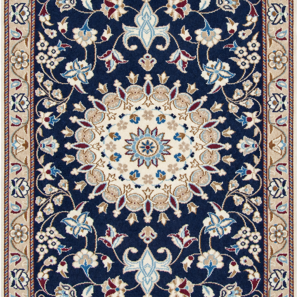 Nain Handmade Rug — 90 × 130 cm (Label 204) — close crop from its refreshed studio visualisation.