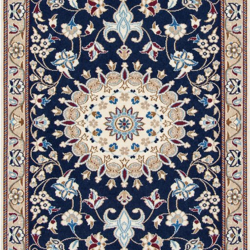 Nain Handmade Rug — 90 × 130 cm (Label 204) — close crop from its refreshed studio visualisation.