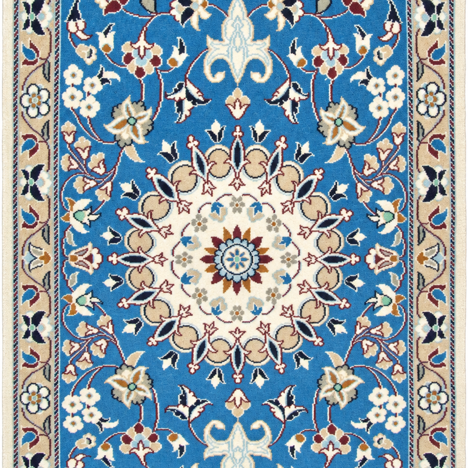 Nain Handmade Rug — 90 × 140 cm (Label 205) — close crop from its refreshed studio visualisation.