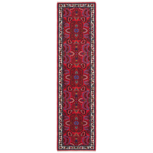 Hamadan Handmade Runner — 75 × 300 cm (Label 232) — complete rug on a square white canvas, including every edge and fringe, from its refreshed studio visualisation.