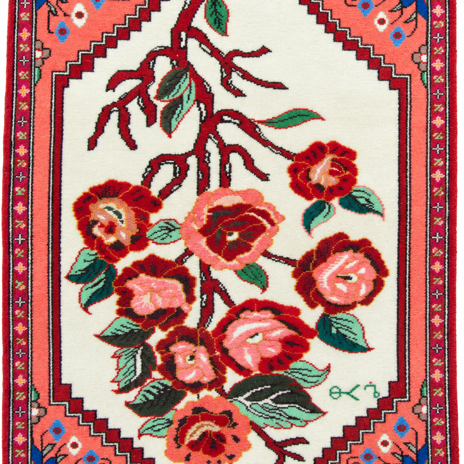 Hamadan Handmade Rug — 78 × 120 cm (Label 267) — close crop from its refreshed studio visualisation.