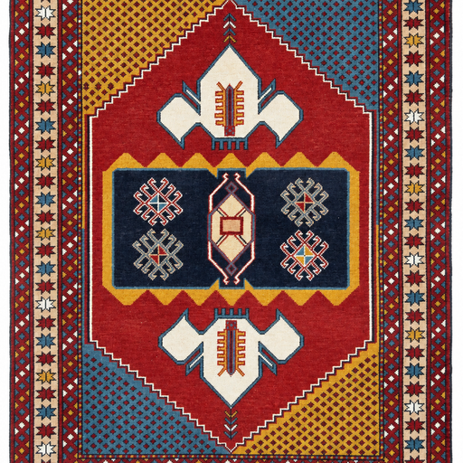 Gouchan Handmade Rug — 125 × 172 cm (Label 29) — close crop from its refreshed studio visualisation.