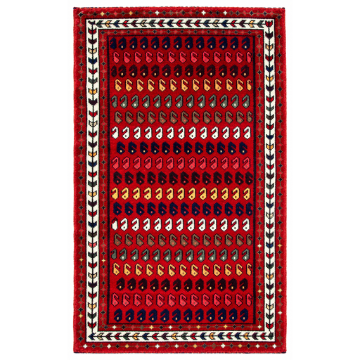 Arak Handmade Rug — 60 × 110 cm (Label 296) — complete rug on a square white canvas, including every edge and fringe, from its refreshed studio visualisation.