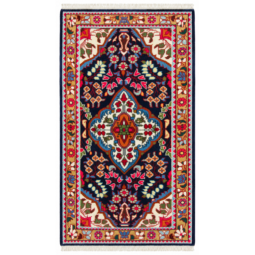 Arak Handmade Rug — 70 × 130 cm (Label 305) — complete rug on a square white canvas, including every edge and fringe, from its refreshed studio visualisation.