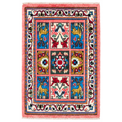 Arak Handmade Rug — 60 × 85 cm (Label 334) — complete rug on a square white canvas, including every edge and fringe, from its refreshed studio visualisation.