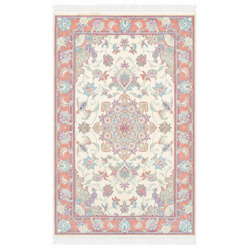 Tabriz Naks Handmade Rug — 90 × 150 cm (Label 371) — complete rug on a square white canvas, including every edge and fringe, from its refreshed studio visualisation.