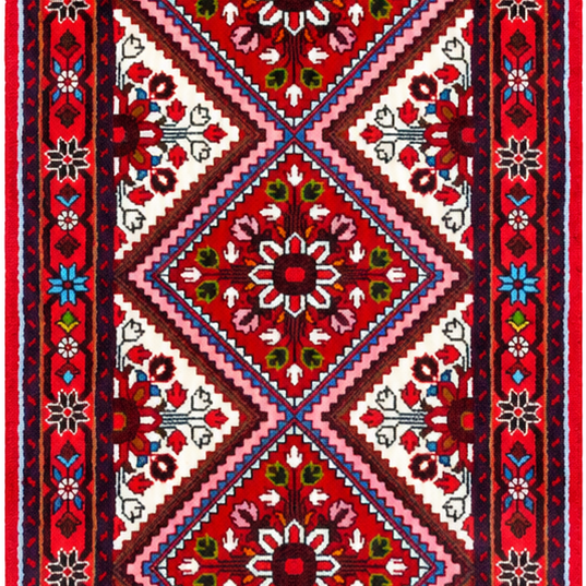 Arak Handmade Runner — 75 × 304 cm (Label 399) — close crop from its refreshed studio visualisation.