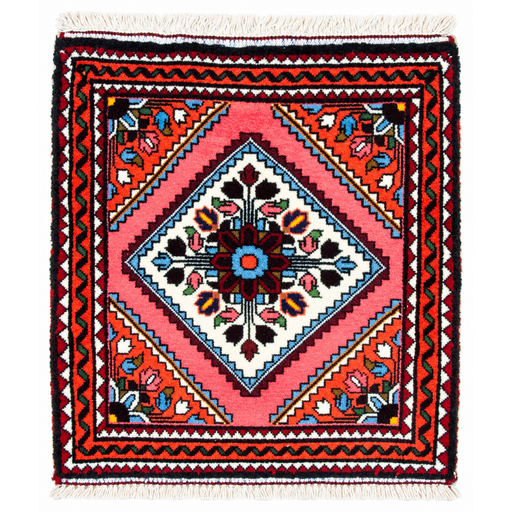 Ardabill Handmade Rug — 60 × 65 cm (Label 417) — complete rug from its refreshed studio visualisation, all visible edges included.