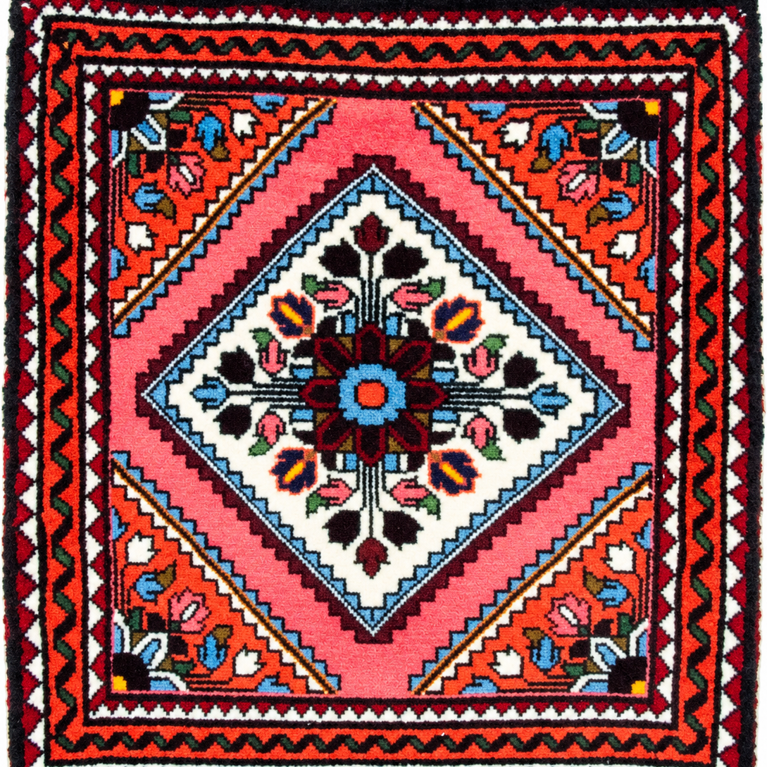 Ardabill Handmade Rug — 60 × 65 cm (Label 417) — close crop from its refreshed studio visualisation.