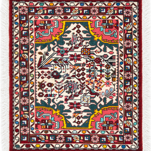 Hussanabad Handmade Rug — 60 × 70 cm (Label 455) — close crop from its refreshed studio visualisation.