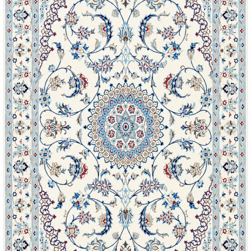 Nain 9l Handmade Rug — 128 × 210 cm (Label 460) — close crop from its refreshed studio visualisation.