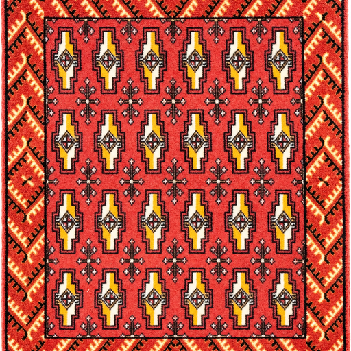 Turkoman 50r Handmade Rug — 63 × 78 cm (Label 482) — close crop from its refreshed studio visualisation.