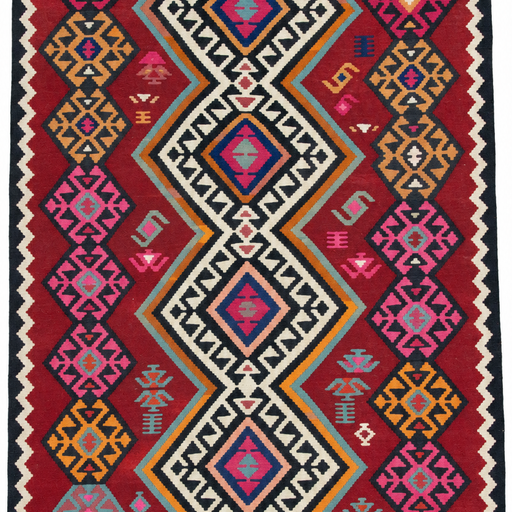 Shiraz Killim Handmade Rug — 165 × 325 cm (Label 607) — close crop from its refreshed studio visualisation.