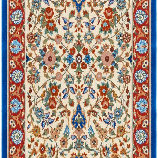 Isfahan 50r Handmade Runner — 75 × 302 cm (Label 62) — close crop from its refreshed studio visualisation.