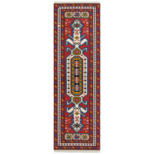 Gouchan Handmade Runner — 56 × 165 cm (Label 68) — complete rug on a square white canvas, including every edge and fringe, from its refreshed studio visualisation.