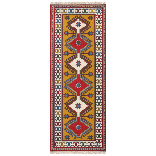 Gouchan Handmade Runner — 68 × 170 cm (Label 84) — complete rug on a square white canvas, including every edge and fringe, from its refreshed studio visualisation.