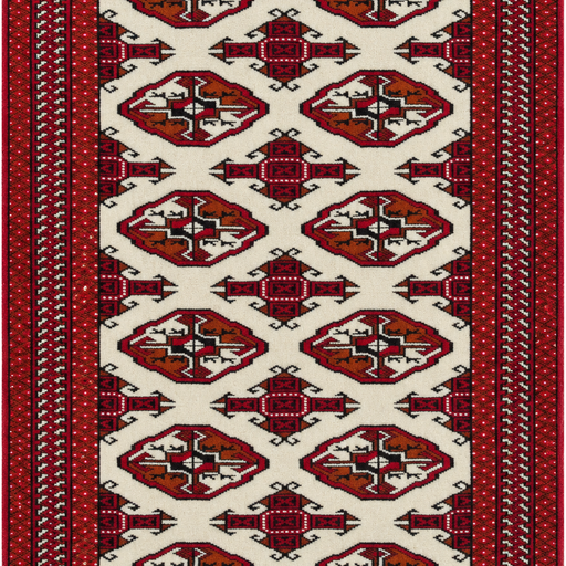 Turkoman Handmade Rug — 101 × 143 cm (Label 89) — close crop from its refreshed studio visualisation.