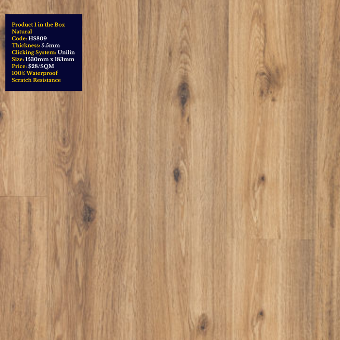 100% Water proof Hybrid Flooring Sample Pack Nature's Embrace Collection (Natural Wood) - National Floors