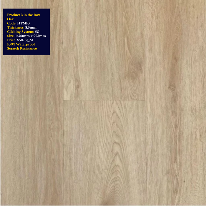 100% Water proof Hybrid Flooring Sample Pack Chêne Doré Collection (Oak) - National Floors