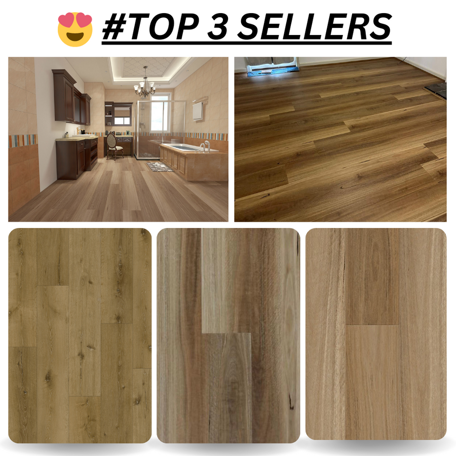 100% Water proof Hybrid Flooring Sample pack-Luxury SPC Vinyl (Top 3 Sellers)