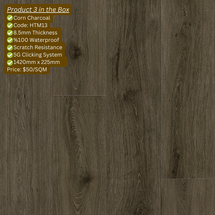 100% Water proof Hybrid Flooring Sample pack-Luxury SPC Vinyl (8.5mm Hybrid) - National Floors